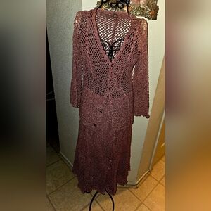 Button Up Jacket And Pull String Skirt..VINTAGE..sz 6